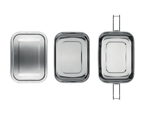Porthleven Stainless Steel Lunch Boxes - Silver