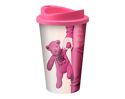 ColourBrite Universal 350ml Take Away Mugs - Pink