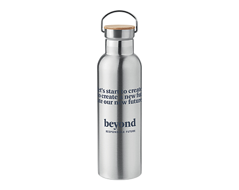 Berlin 750ml Insulated Double Wall Vacuum Flasks - Silver
