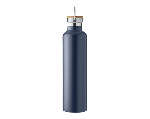 Berlin 1 Litre Insulated Double Wall Vacuum Flasks - Navy Blue