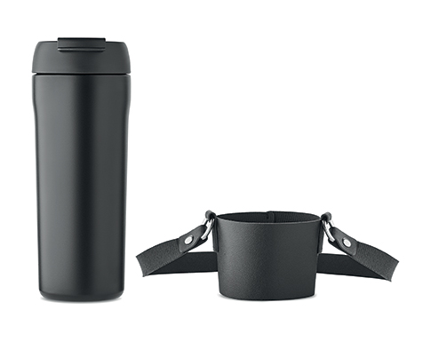 Napoli Double Wall Stainless Steel Powder Coated Travel Tumblers - Black