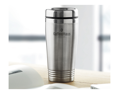 Vienna Double Wall Stainless Steel Travel Tumblers - Silver