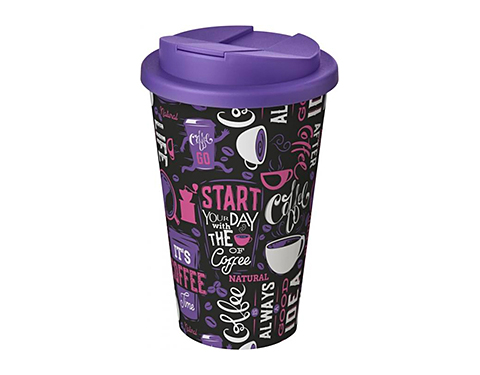 ColourBrite 350ml Americano Take Away Mugs - Purple