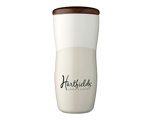 Worcester 370ml Double Walled Ceramic Coffee Tumblers - White