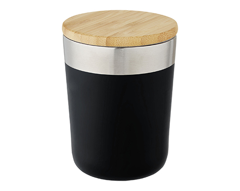 Venice 300ml Copper Vacuum Insulated Stainless Steel Tumbler With Bamboo Lid - Black