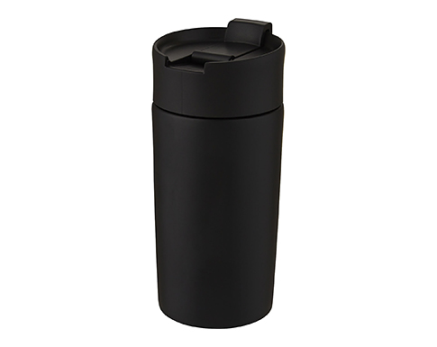 Jakarta 330ml Copper Vacuum Insulated Tumblers With Bamboo Lid - Black