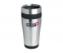 Newark 455ml Double Wall Stainless Steel Travel Mugs - Silver