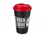 Classic Americano 350ml Take Away Mugs - Mix & Match - Spill Proof Lids - Black / Red