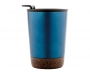 Malham Cork 300ml Stainless Steel Travel Coffee Tumblers - Blue
