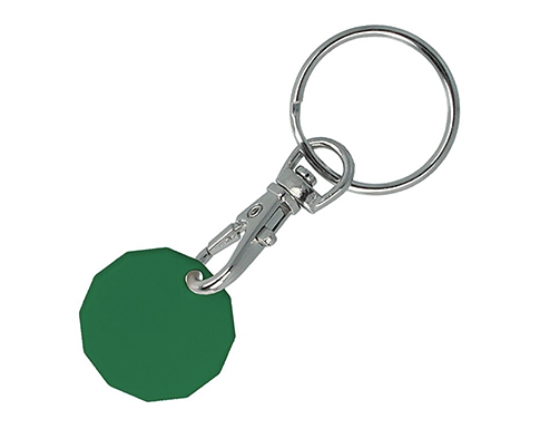 Recycled Trolley Coin Keyrings - Green