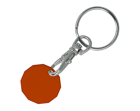 Recycled Trolley Coin Keyrings - Orange