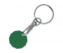 Promotional Antimicrobial Recycled Trolley Coin Keyring - Green
