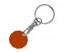 Promotional Antimicrobial Recycled Trolley Coin Keyring - Orange