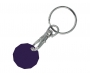 Promotional Antimicrobial Recycled Trolley Coin Keyring - Purple