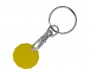 Promotional Antimicrobial Recycled Trolley Coin Keyring - Yellow