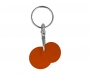 Printed Recycled Multi Euro Trolley Coin Keyring - Orange