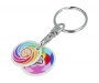 Promotional Recycled Multi Euro Trolley Coin Keyring - White