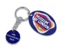 Promotional Recycled Oval Trolley Coin Partner - Navy Blue