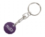 Flamboyant Shopping Trolley Coin Keyrings - Purple