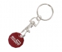 Flamboyant Shopping Trolley Coin Keyrings - Red