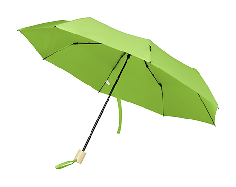 Catania Foldable Windproof Mini Recycled Umbrellas - Lime