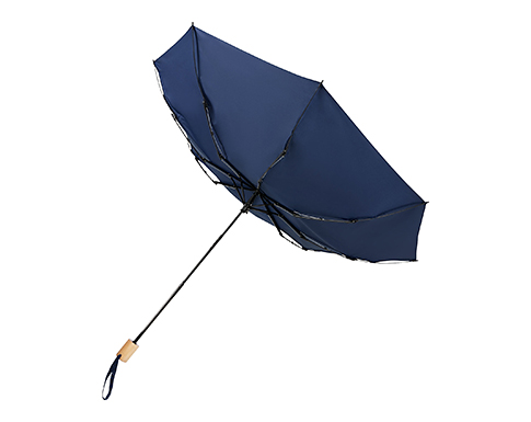 Catania Foldable Windproof Mini Recycled Umbrellas - Navy