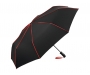 FARE Seam Oversize Automatic Mini Pocket Umbrellas - Black/Red