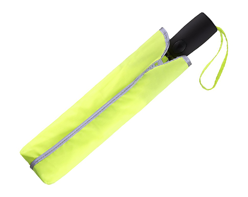 FARE Mercury Reflective Trim Automatic Pocket Umbrellas - Neon Yellow