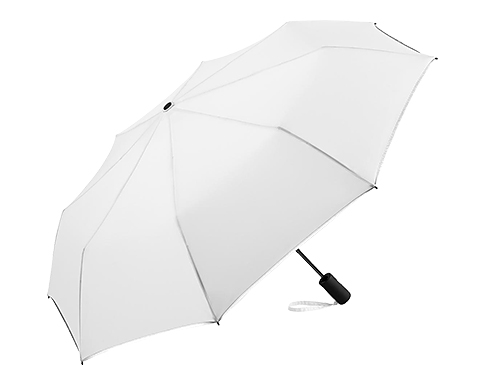 FARE Mercury Reflective Trim Automatic Pocket Umbrellas - White