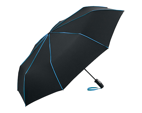 FARE Seam Oversize Automatic Mini Pocket Umbrellas - Black/Cyan