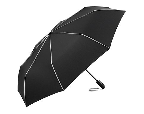 FARE Seam Oversize Automatic Mini Pocket Umbrellas - Black/Light Grey
