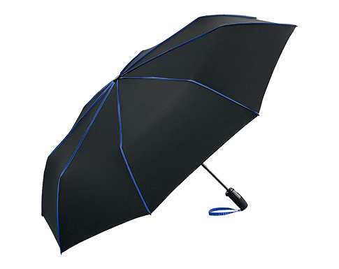 FARE Seam Oversize Automatic Mini Pocket Umbrellas - Black/Royal Blue