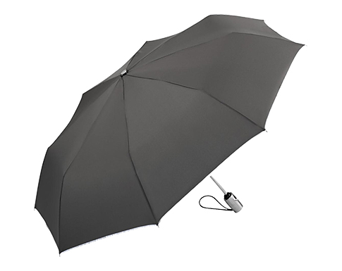 FARE Seneca Oversized Automatic Reflective Mini Pocket Umbrellas - Grey