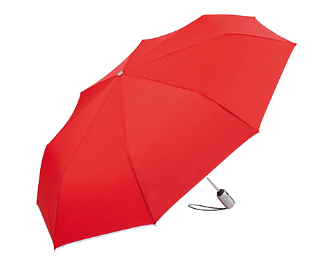 FARE Seneca Oversized Automatic Reflective Mini Pocket Umbrellas - Red