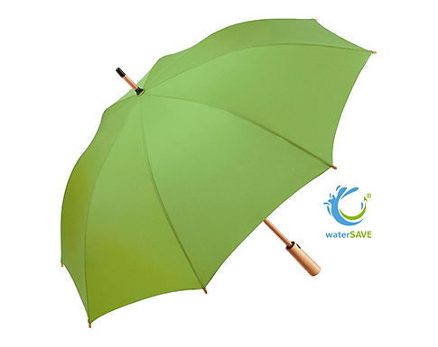 FARE Bamboo Automatic WaterSAVE Walking Umbrellas - Lime