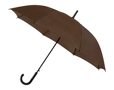 Impliva Falconetti Auto Walking Crook Handle Umbrellas - Brown