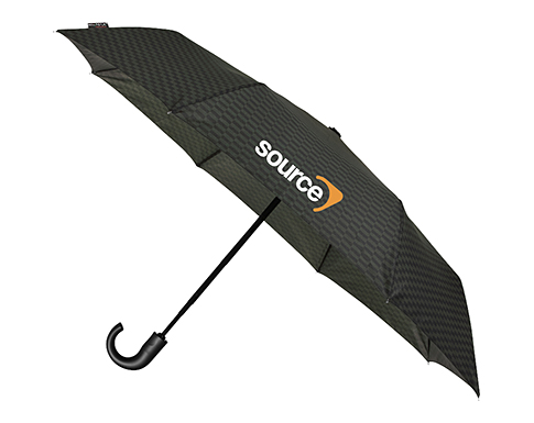 Impliva Chequers MiniMax Automatic Folding Umbrellas - Black