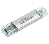 16gb On The Go Aluminium USB FlashDrive - Engraved