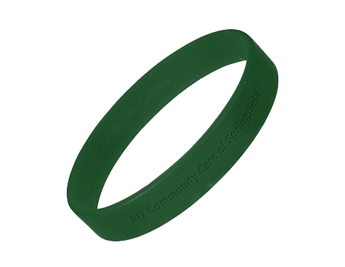 Silicone Wristbands Debossed - Forest Green