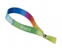 Deluxe Dye Sub Fabric Wristbands - Metal Closure - White