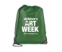 Essential Recyclable Polyester Budget Drawstring Bags - Dark Green