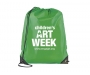 Essential Recyclable Polyester Budget Drawstring Bags - Green
