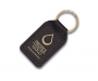 Small Rectangular Recycled Leather Keyfobs - Black