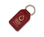 Small Rectangular Recycled Leather Keyfobs - Brick Red