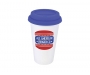 Coffee Shop 350ml Plastic Take Away Mugs - Blue