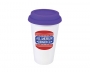 Coffee Shop 350ml Plastic Take Away Mugs - Purple